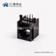 rj45接插件4P網絡黑色全塑單口不帶燈90°接PCB板