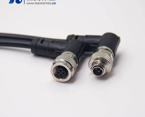 m9 尼農電纜防水接頭90度4芯公轉母注塑線