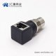 m12插座轉(zhuǎn)rj45接插件m12A型母頭轉(zhuǎn)RJ45彎式插座